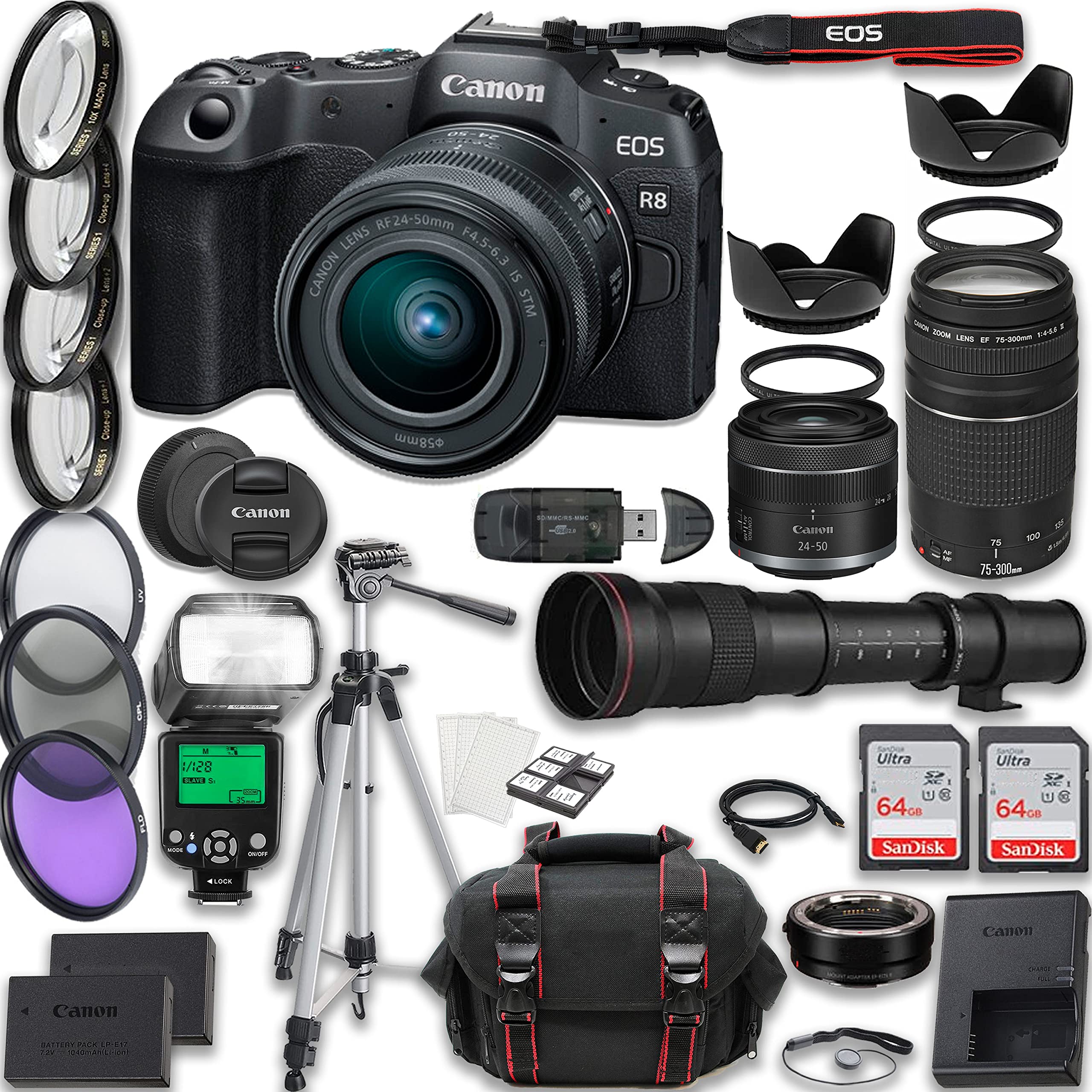 Amazon.com : Canon EOS R8 Mirrorless Camera RF 24-50mm f/4.5-6.3